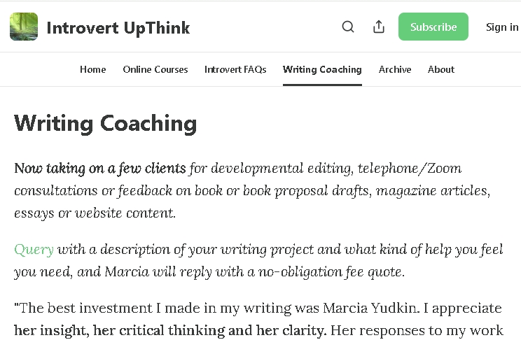 NEW: I am resuming taking on nonfiction writing clients. Details here: introvertupthink.com/p/writing-coac…
