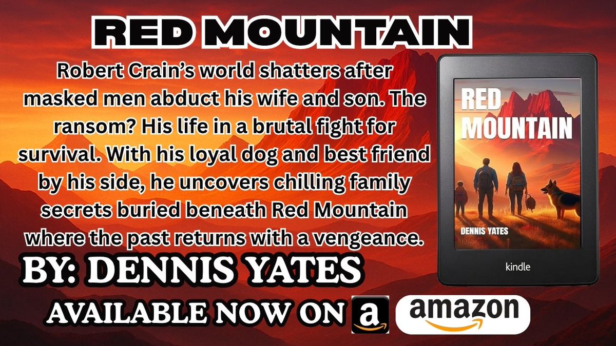mariotti_tera7's tweet photo. They took his family. Now he must fight to survive. RED MOUNTAIN a chilling thriller about love, loss, and what you're willing to do to get them back. https://t.co/txXvuJtpqq
#GetYourCopy
#OneClickRead
#AvailableNow
#OutNow
#ReadItToday https://t.co/dXM8FhSOJ9