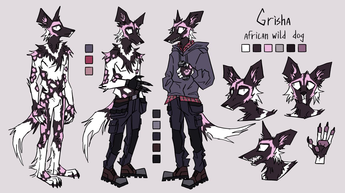 sleepy_muzzle's tweet image. A new reference sheet for one of my characters