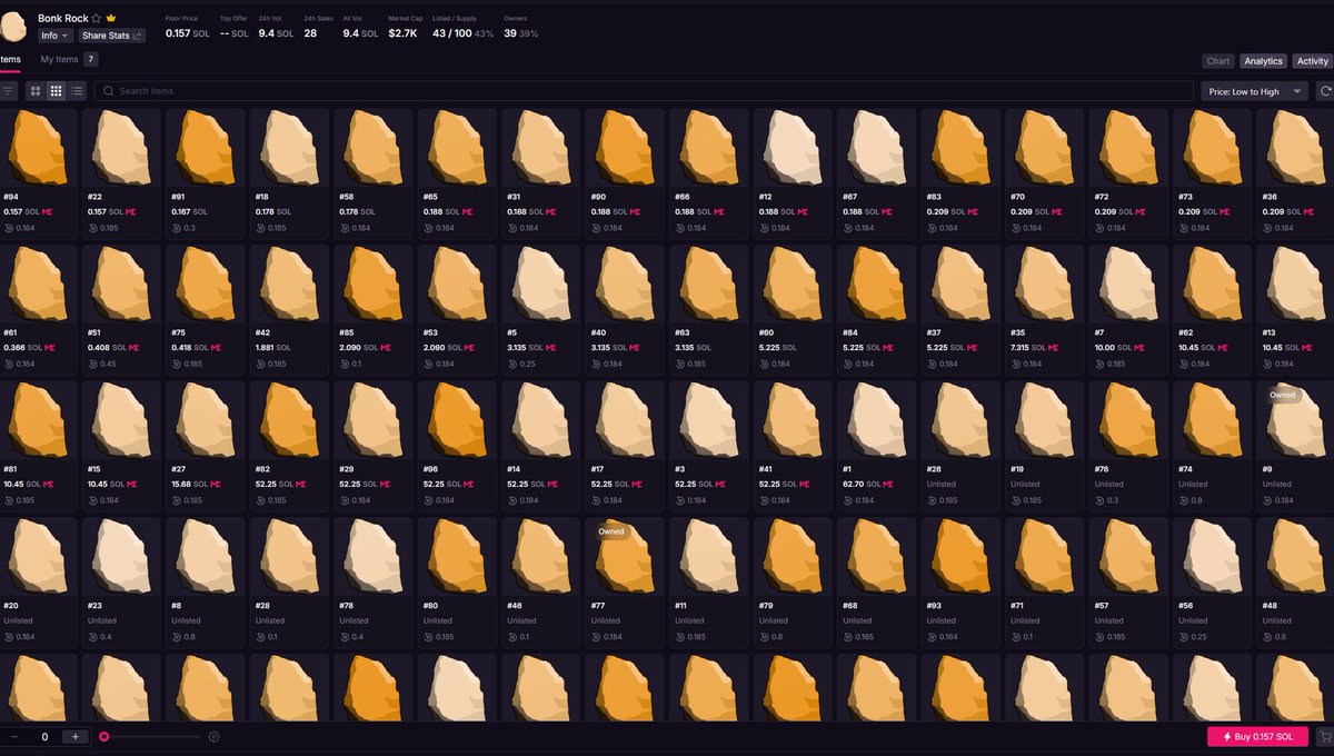 Stackeronsol's tweet image. Hee @SolportTom & @theunipcs can we make the Bonk Rock NFTs the most expensive NFTs on Bonk?
They just launched their MEMENFT collection.
CA: 4QmSW4PeKUJA8U7wMycZtC5cEpMaFQLvTdYzWoVJbonk
Only 100 available, grab yours!