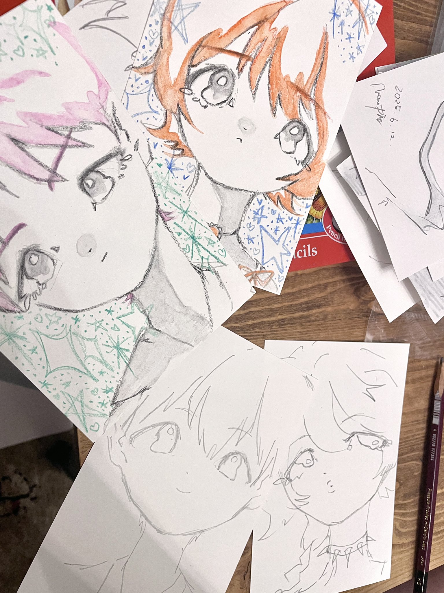 ワンママです　トールペイント似顔絵　オーダー F8号 わんちゃんと桜3 #似顔絵オーダー 完成しました 桜の下で