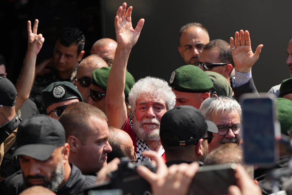 MLKP_IB's tweet image. Georges Ibrahim Abdallah was finally released and returned to Lebanon as a free man. Although they tried to break his will for four decades, he made it clear on the first day of his freedom that he will continue to fight for the liberation of Palestine. #FreePalaestine