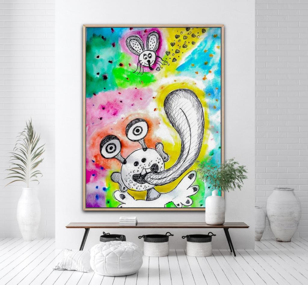 LLettink's tweet image. Fliege essen. 

#fliege #art #artbrut #Seelenart #kunst #Tagesstätte #München