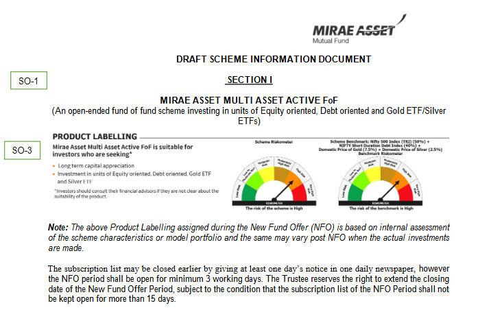 InvestRepeat's tweet image. Mirae Asset Mutual Fund has filed papers with SEBI for Multi Asset Active FoF.
Benchmark is
50% Nifty 500 Index TRI
40% Nifty Short Duration Debt Index
7.5% Gold
2.5% Silver