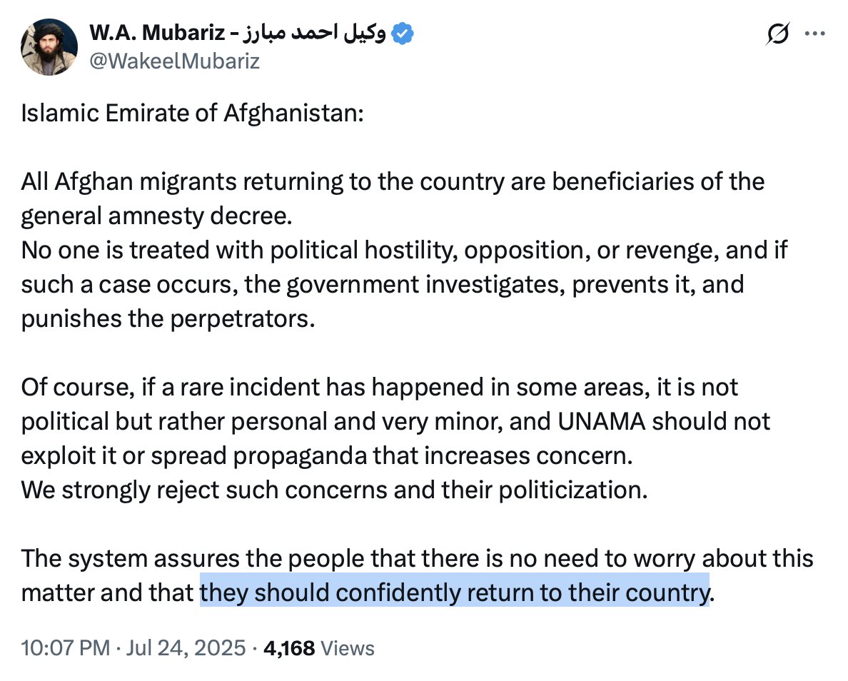 lwsjms's tweet image. The Afghan government is encouraging Afghans to return home, but @RobertJenrick and @SuellaBraverman think that they know better and instead placed them in your neighbourhood with your taxes.