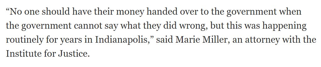 "No one should have their money handed over to the government when the government cannot say what they did wrong." Hard to disagree!
