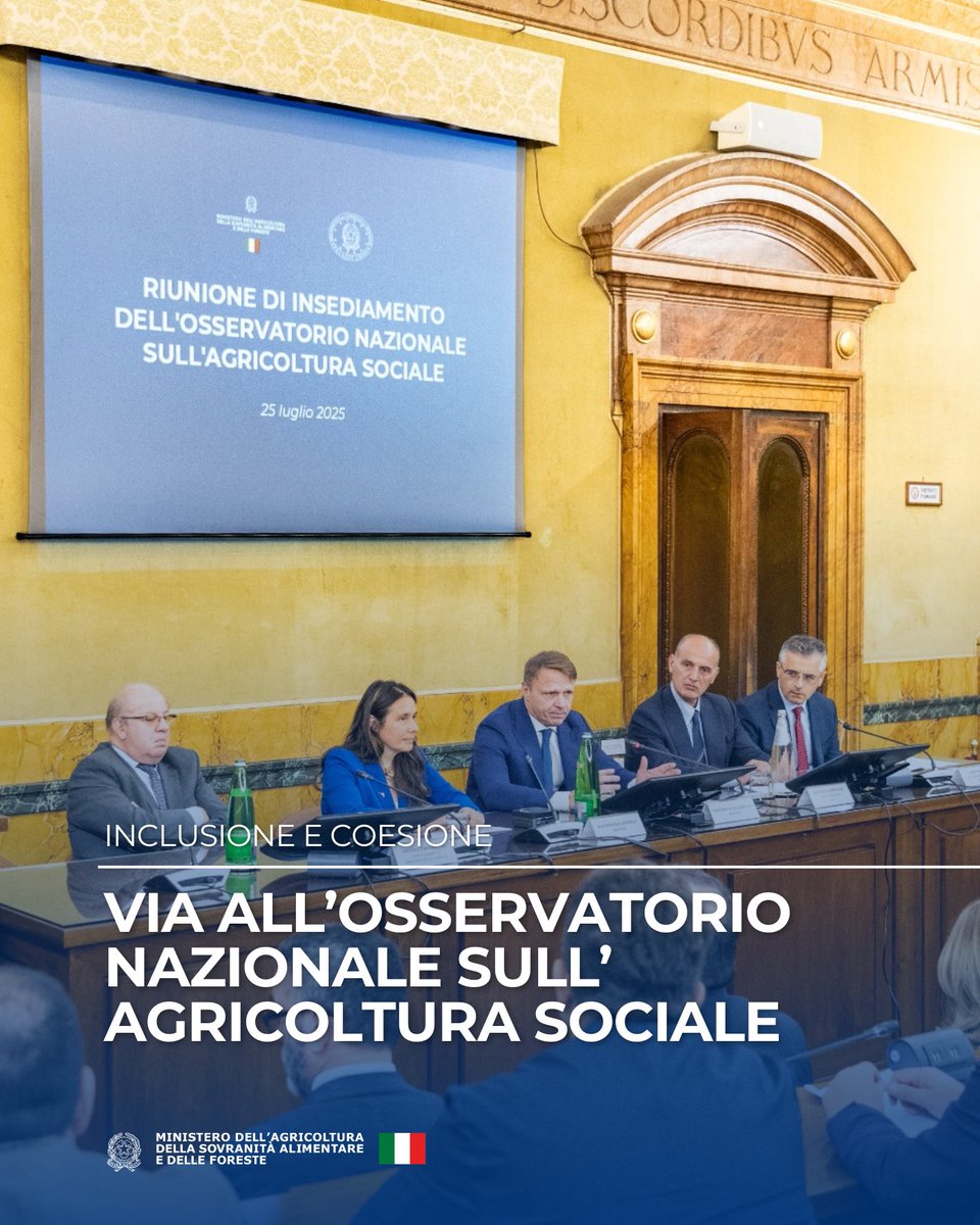 SocialMasaf's tweet image. Si è insediato oggi l’Osservatorio nazionale sull’agricoltura sociale.
Oggi, alla presenza dei Ministri @FrancescoLollo1 e @Ale_Locatelli_ , ha preso il via un nuovo percorso per rendere l’agricoltura uno strumento concreto di inclusione.