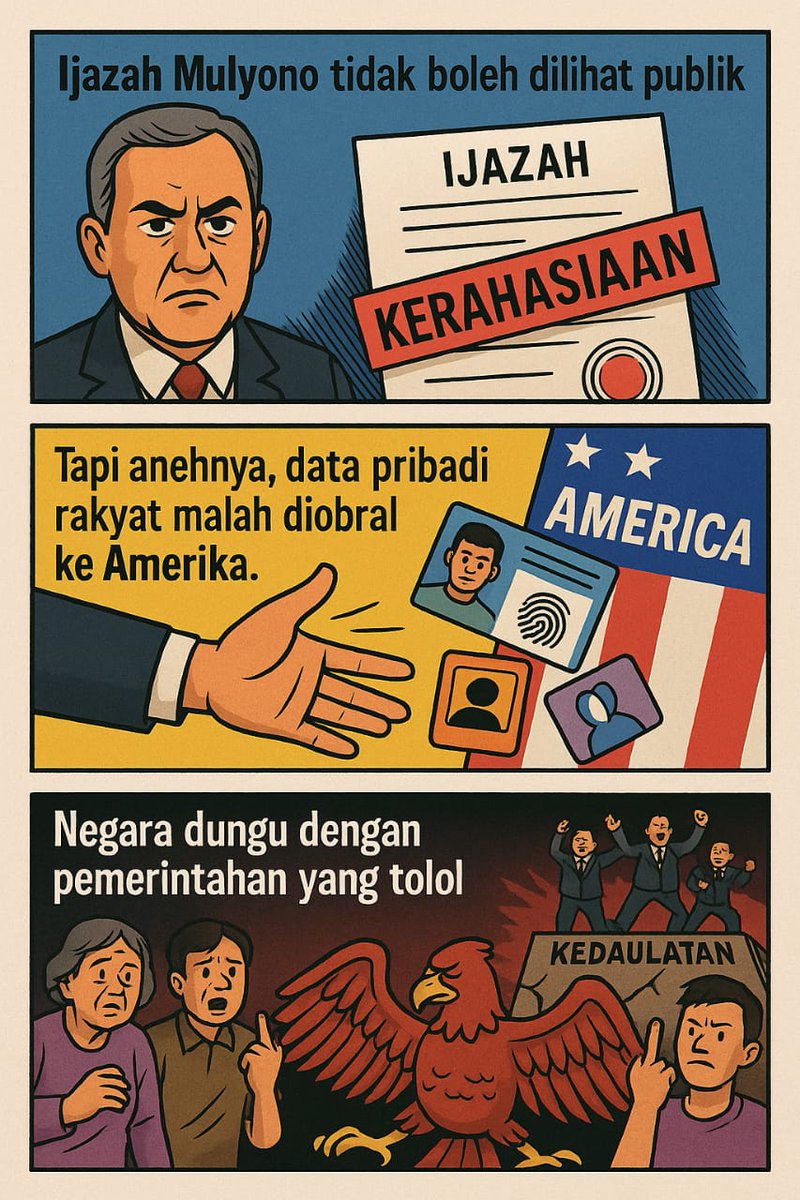 CahAngo45022699's tweet image. Polri brtugas dlm sistem pertahann dan keamann rkyat semesta, namun fokusnya adl mnjaga keamann ketertibn msyrkt, srta melindungi, mengayomi dan melayani msyrkt
Apa msyrktnya cm Geng Solo?
Apa rkytnya cm Mulyono?
Knpa gk Geng Solo yg dipalak pajak nsuruh bayar hutang negara aja
