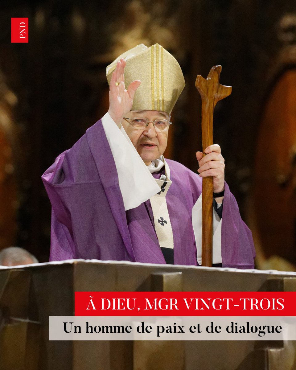 [ARTICLE OFFERT 📰]
Retour sur la vie de Mgr André Vingt-Trois, un homme de paix et de dialogue. Les hommages qui lui sont rendus sont nombreux, tant parmi les catholiques et leur clergé, que dans la société civile et religieuse.

🗞️ dioceseparis.fr/a-dieu-mgr-vin…