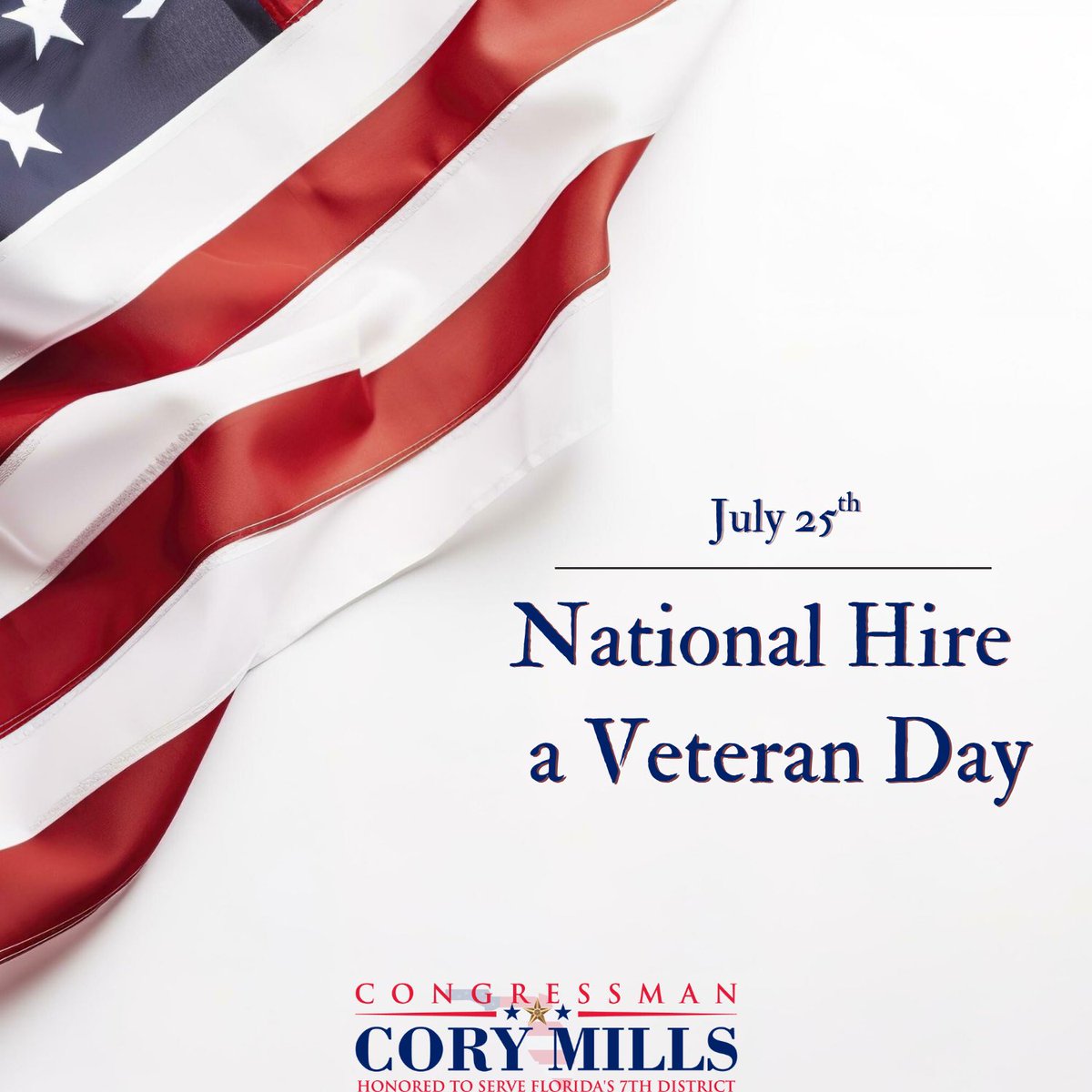 RepMillsPress's tweet image. As an Army veteran and previous business owner, I want to take a moment to acknowledge National Hire a Veteran Day. It is important to recognize the incredible talents and resilience that our veterans bring to the workforce. I witnessed firsthand the dedication, discipline, and…