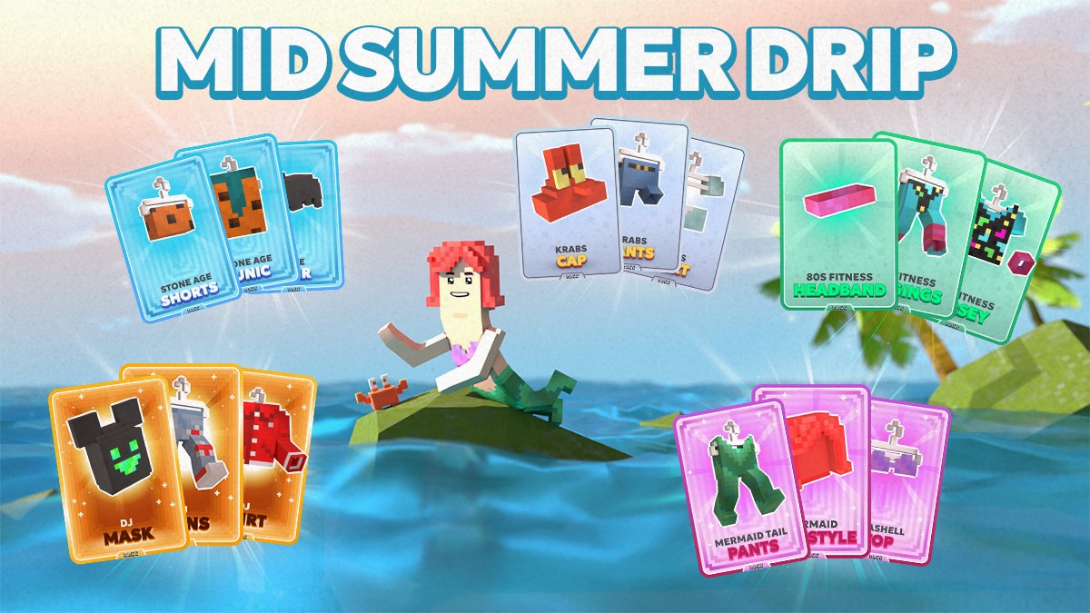 Chainers ๐ (@chainersgame) on Twitter photo ๐ฉฑ๐ฉด WANT TO BE A FASHION DIVA THIS SUMMER? ๐ฉฑ๐ฉด
Definitely! Let the show begin! โ๏ธ
๐ง DJ Set
๐งโโ๏ธ Mermaid Set
๐ชจ Stone Age Set
๐๏ธโโ๏ธ 80s Fitness Set
๐ฆ Krabs Set
Now, answer 2 questions in the comments:
1) Which one do you like the most? โค๏ธ
2) Can you predict which set we'll give ๐ฉฑ๐ฉด WANT TO BE A FASHION DIVA THIS SUMMER? ๐ฉฑ๐ฉด
Definitely! Let the show begin! โ๏ธ
๐ง DJ Set
๐งโโ๏ธ Mermaid Set
๐ชจ Stone Age Set
๐๏ธโโ๏ธ 80s Fitness Set
๐ฆ Krabs Set
Now, answer 2 questions in the comments:
1) Which one do you like the most? โค๏ธ
2) Can you predict which set we'll give