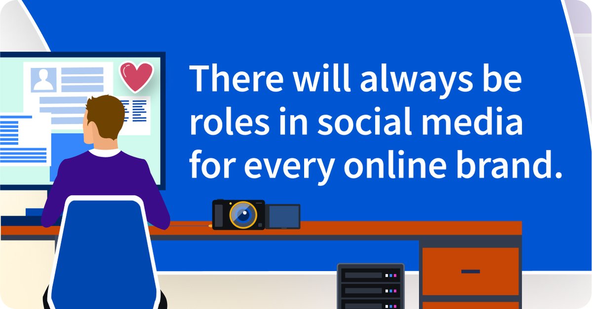 coursera's tweet image. Looking for a profession that blends stability, flexibility, and creativity? A role in social media could be for you!
With roughly 100,000+ active job openings in the US, there's consistent hiring across industries.
With just a laptop and Wi-Fi, you can start your own social…
