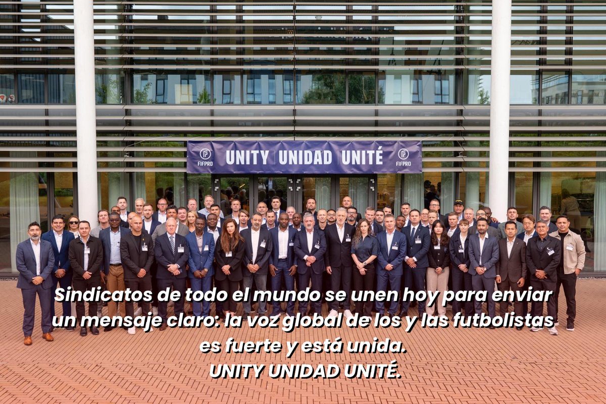 Sindicatos de todo el mundo se unen hoy para enviar un mensaje.
#fifpro
#unidosporFIFPRO