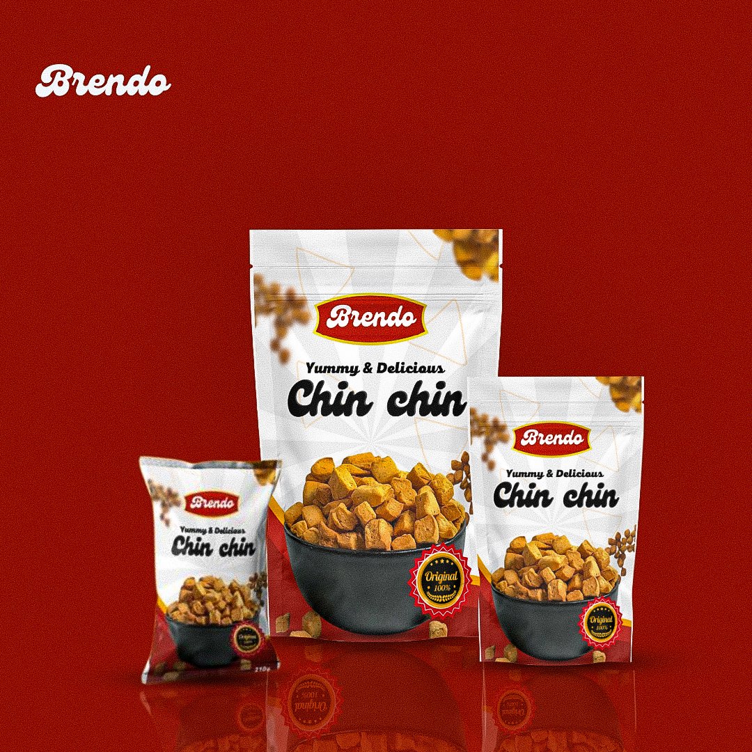 clebless's tweet image. A year ago I worked on this chinchin  packaging design.