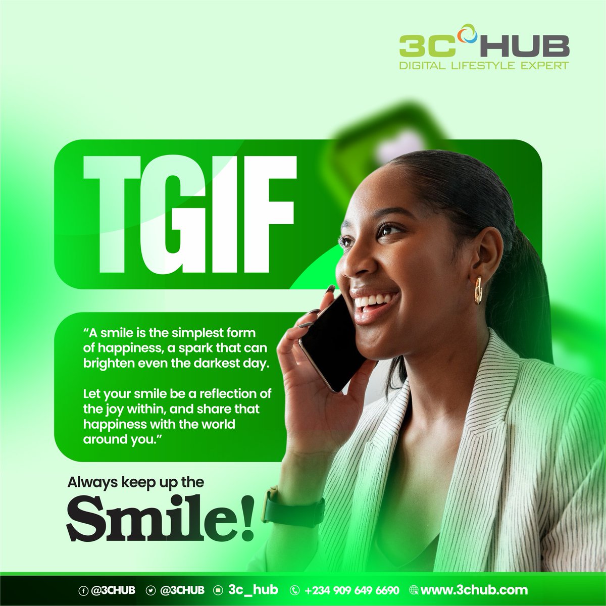 You’ve made it to Friday—now unlock that smile 😁

Tag someone who makes your week easier!

#TGIFwith3CHUB | Buy Original, Choose 3CHUB 💚