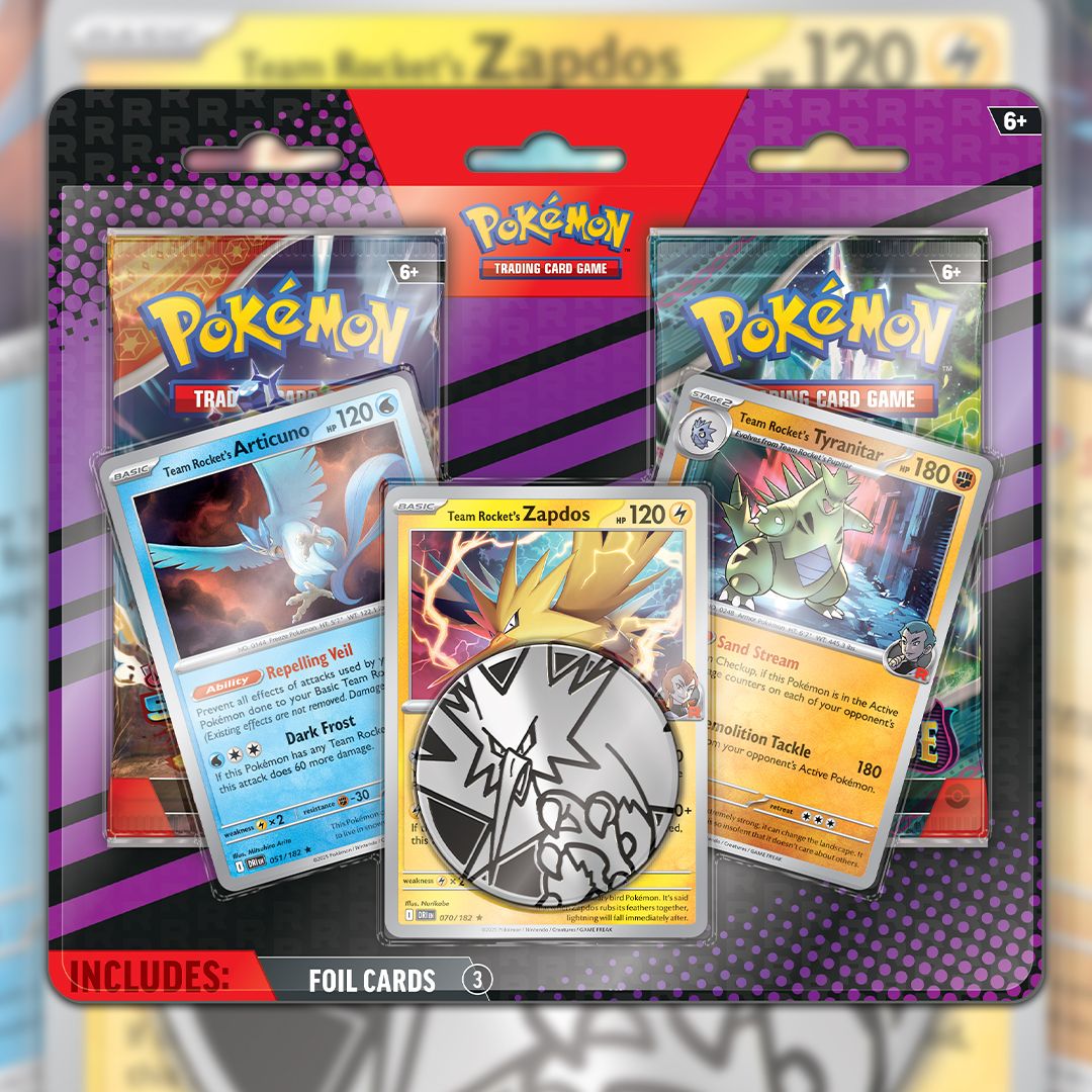 magicmadhouse's tweet image. Pokemon TCG Enhanced 2 Pack Blister REVEALED
Team Rocket's Articuno, Zapdos and Tyranitar Foil Promos
1x Twilight Masquarade Booster Pack
1x Surging Sparks Booster Pack
1x Zapdos Coin