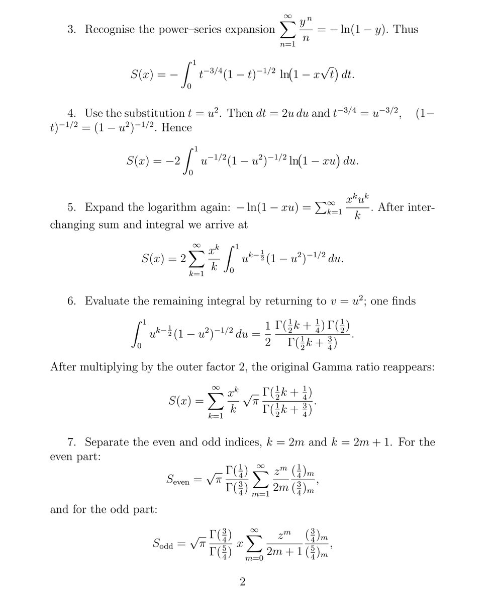 SrinivasR1729's tweet image. Today I got an exciting Hypergeometric problem from a student. Here is my detailed solution and analysis. We can generalize and get nice special values.
#math