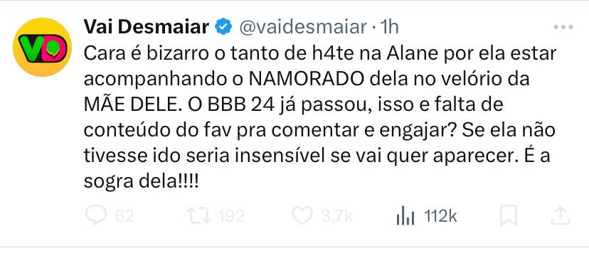 faahlso's tweet image. ignorem o contexto mas é engraçado demais uma página chamada vai desmaiar defender a alane