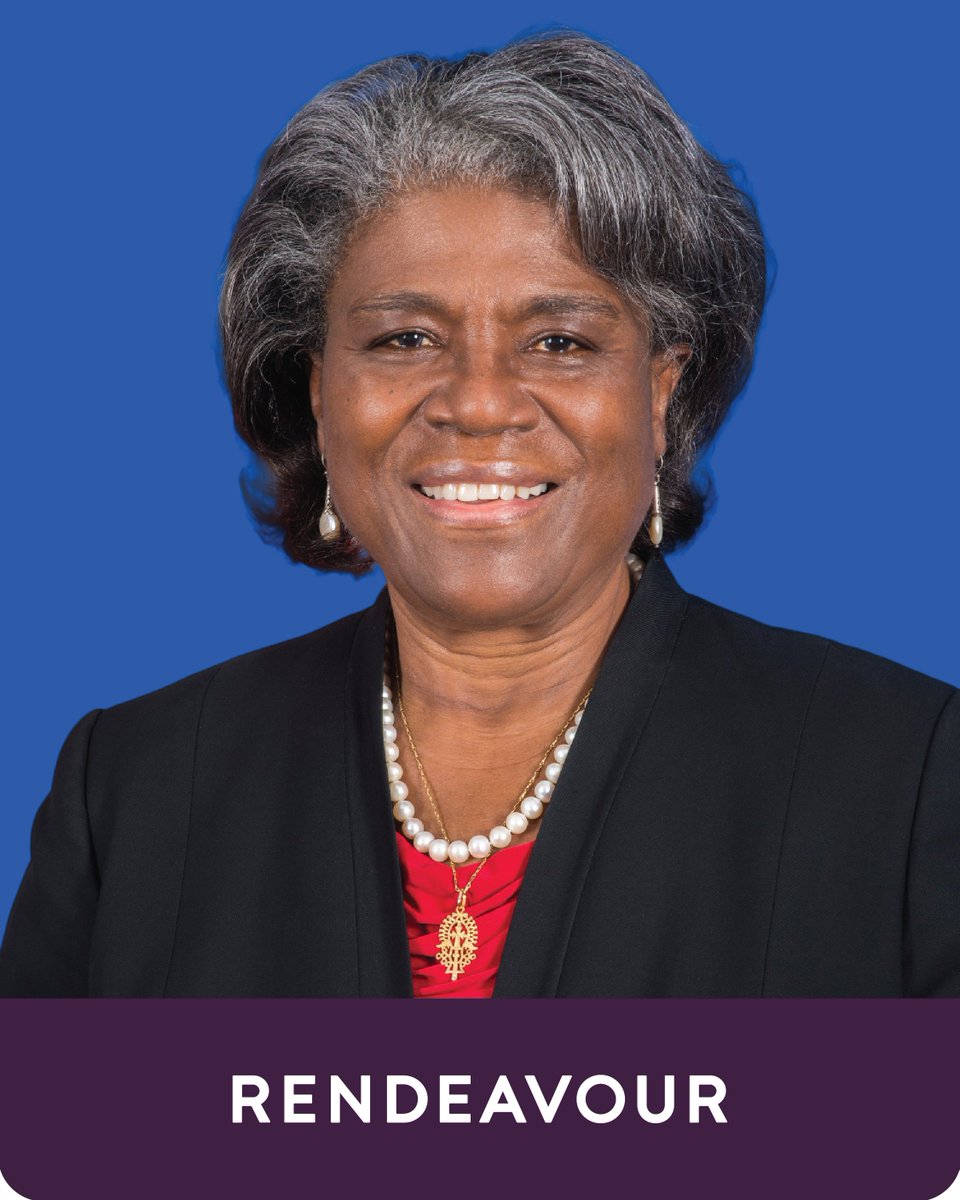 We’re honoured to welcome Ambassador Linda Thomas-Greenfield, former U.S. Ambassador to the United Nations, to the Rendeavour Board of Directors.

A career diplomat with decades of service, Ambassador Thomas-Greenfield has held leadership roles shaping U.S. foreign policy across