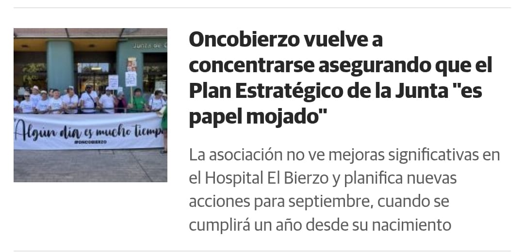 📣 <a href="/oncobierzo/">Oncobierzo</a> sigue movilizándose frente al abandono de El Bierzo. Un año de lucha sostenida por una sanidad digna frente a los planes privatizadores de la Junta.

🏥 La salud no puede esperar. ¡Servicios públicos para todos!

#SanidadPública #Bierzo #PCE #CastillaYLeónEnPie 🔻