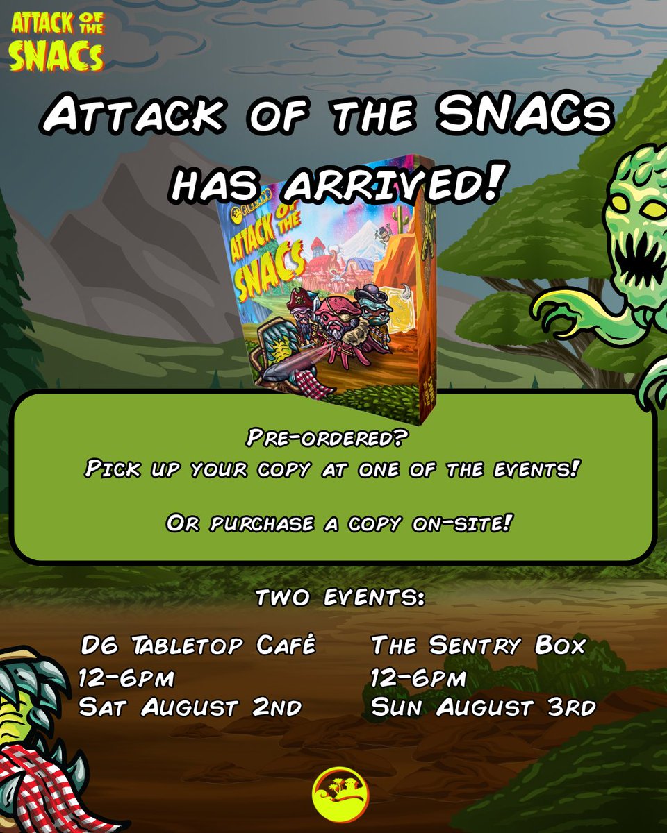 🇨🇦 CALGARY, AOTS is here!

➡️ Join us for our fulfillment events. Pick up your pre-ordered copy or purchase a copy on-site!

📍 TWO EVENTS:
D6 Tabletop Cafe,  Sat, Aug 2 | 12–6 PM
The Sentry Box, Sun, Aug 3 | 12–6 PM

If you pre-ordered and can't attend, please reach out to us!