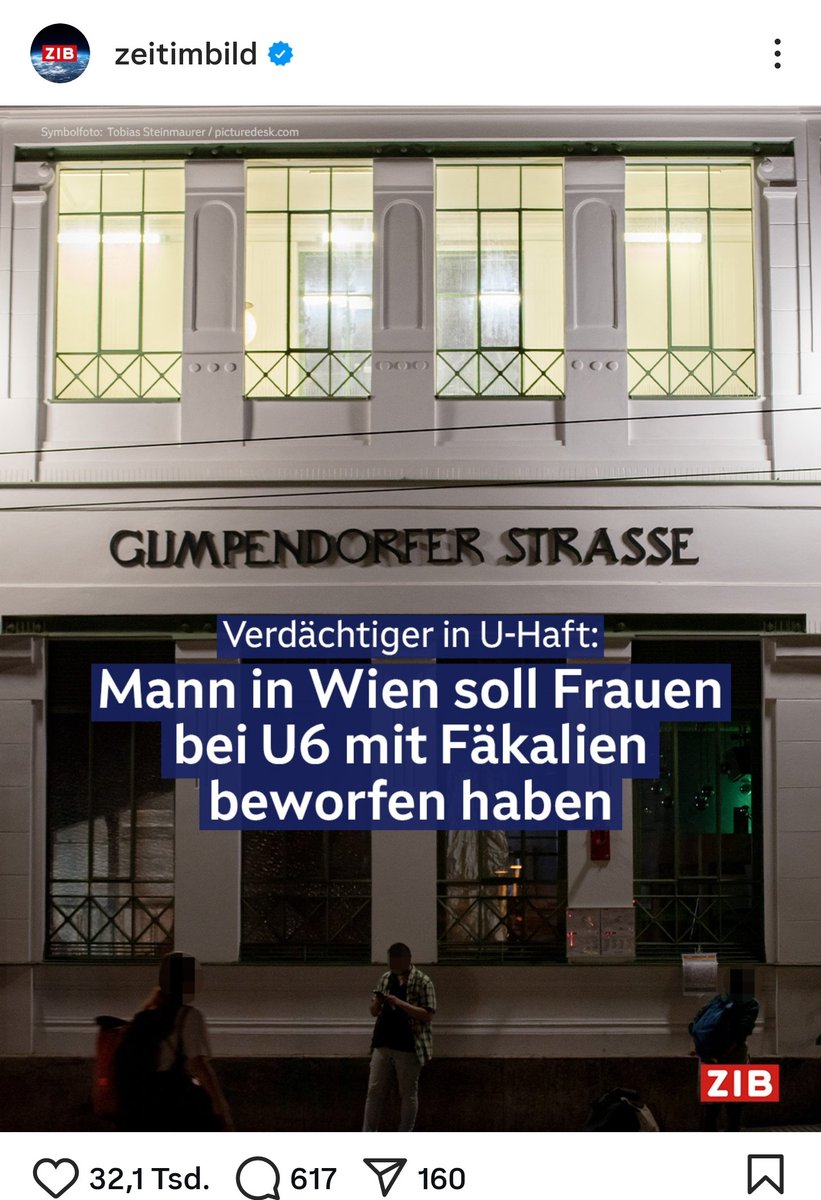 DerMaerzAT's tweet image. Ein 28-jähriger Rumäne hat bei der U6 gleich 8 Frauen mit seinen Fäkalien beworfen...
#Wien wird immer seltsamer.