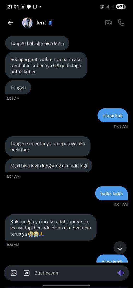 04DOBBIES's tweet photo. Halo teman teman aku izin mau kasih tau info kalo akun ini scam gais, aku beli xl akrab sama dia, awalnya kalian bakal beneran di add tapi galama bakal di keluarin dari akrab, kak tolong itikad baik nya untuk balikin uang nya, jangan makan uang haram @me_kinde #zonauang https://t.co/wYsNjJ2gge