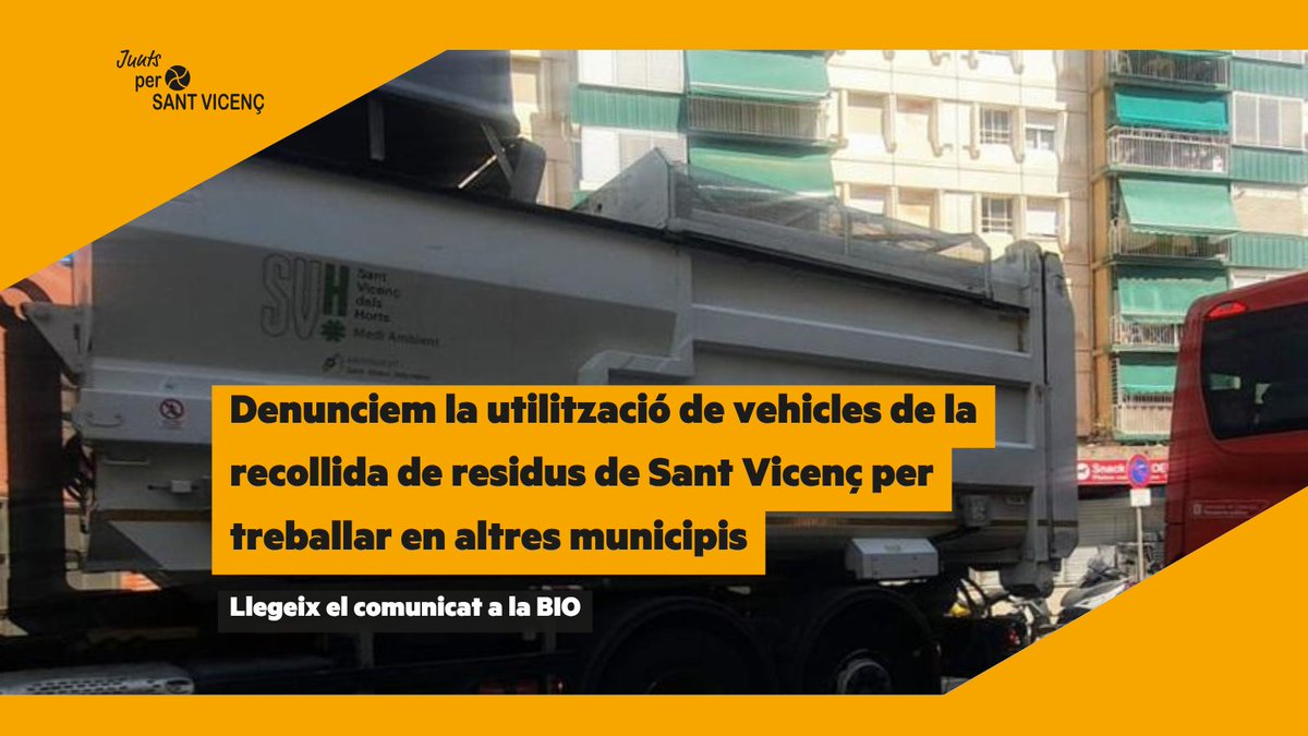 FemSVH's tweet photo. 🔴 Vehicles de la recollida de residus de Sant Vicenç, usats a Cerdanyola? Sí...

📍Denunciem els fets, exigim sancions a PREZERO i un sistema de seguiment GPS.

🧾 Comunicat complet: https://t.co/ZhVFQAsTqY

#SantVicençdelsHorts #SantVicençMereixMÉS https://t.co/laj4HH8sD4
