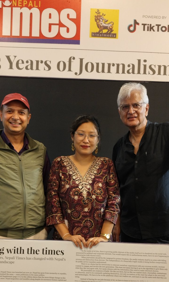 NepalJanak's tweet image. Congratulations @NepaliTimes for its 25year's journey🎉
@SoniaAwale @KanakManiDixit @kundadixit