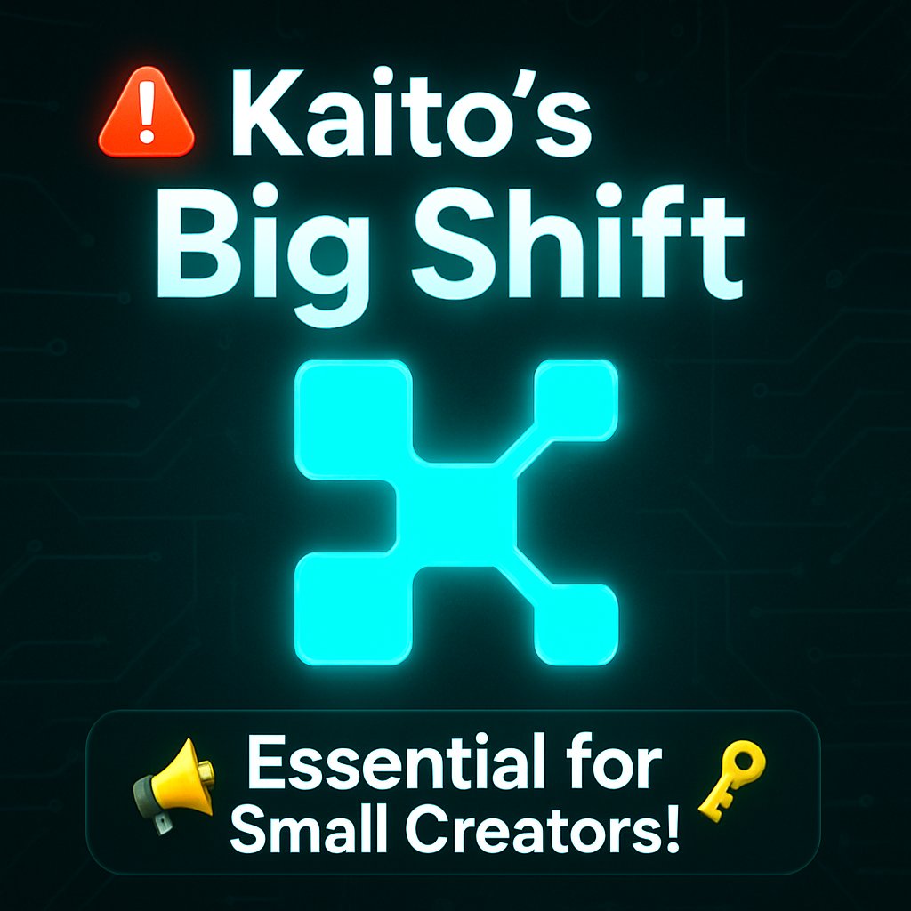 Crypto Sunny (Ø,G) .ink (@cryptoimsny2) on Twitter photo 🚨 Kaito’s Big Shift: What Small Creators Need to Know
If you’re trying to grow on 🚨 Kaito’s Big Shift: What Small Creators Need to Know
If you’re trying to grow on <a href="/KaitoAI/">Kaito AI 🌊</a> don’t miss this update. The rules are changing, and so should your approach.
🔄 New Algorithm 🚨 Kaito’s Big Shift: What Small Creators Need to Know
If you’re trying to grow on 🚨 Kaito’s Big Shift: What Small Creators Need to Know
If you’re trying to grow on <a href="/KaitoAI/">Kaito AI 🌊</a> don’t miss this update. The rules are changing, and so should your approach.
🔄 New Algorithm