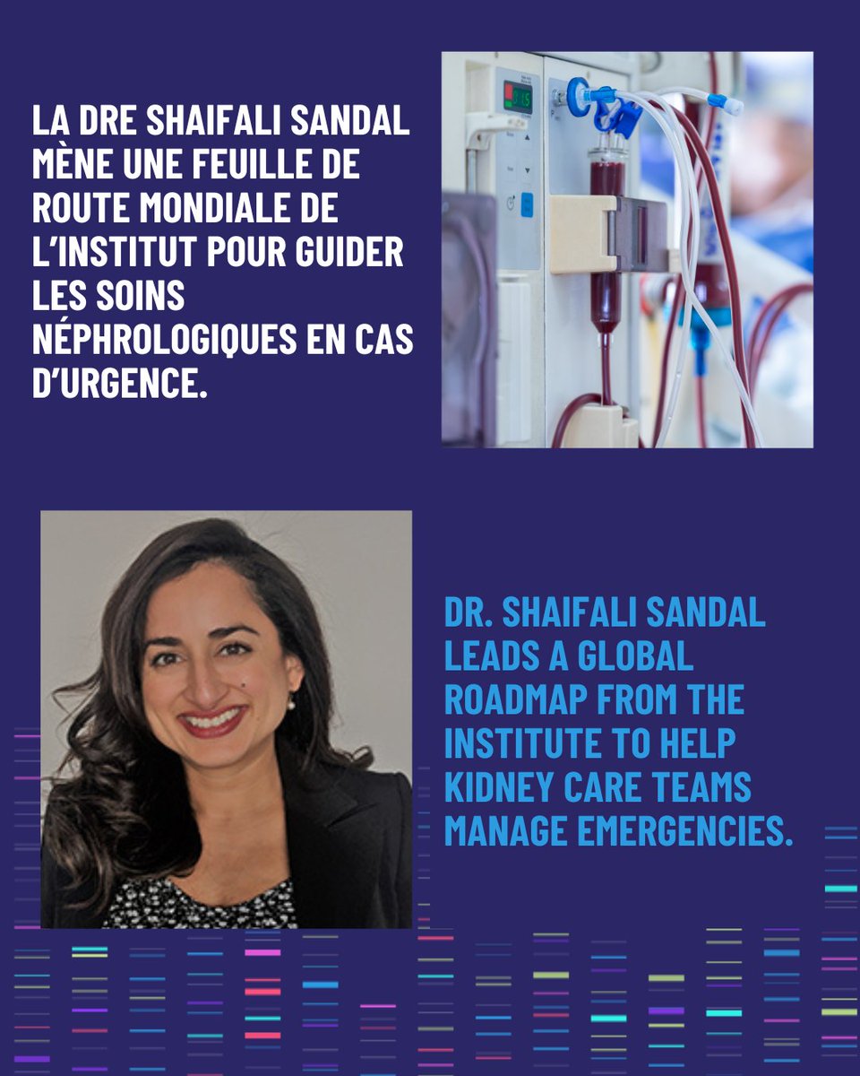 RIMUHC1's tweet image. 🌀 Les catastrophes peuvent interrompre les soins rénaux, avec des conséquences graves.
La Dre Shaifali Sandal et L’Institut lancent une feuille de route mondiale pour aider les équipes à se préparer et à réagir. @cusm_muhc
🔗 En savoir plus : rimuhc.ca/-/strengthenin…