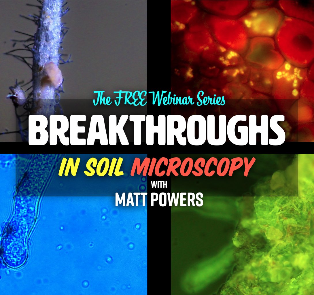 MattPowersSoil's tweet image. Are You Curious About #Soil #Microscopy? It's Easier Than You Think & INCREDIBLY USEFUL!!! Start Watching the FREE Webinar Series on #Soil #Microscopy with Matt Powers TODAY: matt-powers.mykajabi.com/breakthroughs-…