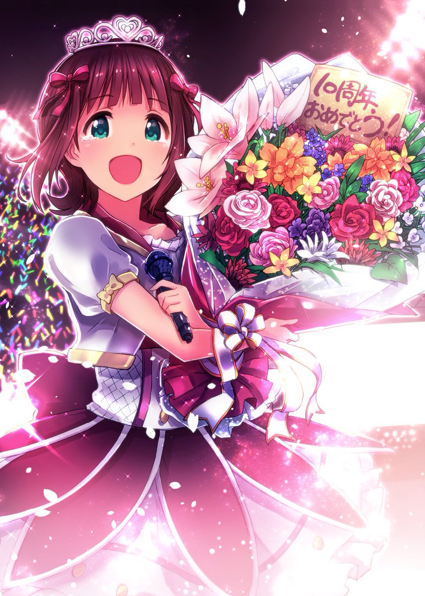 ima8765's tweet image. アイマス10thライブの時、法政大学のアイドルマスター研究会さんが配布するリーフレットの表紙を描かせていただいたんですよね。
それがこの春香。大昔の絵だから少々恥ずかしいですが…!
個人的にとても思い入れがあるのでずっとヘッダー画像に設定してたりします。…