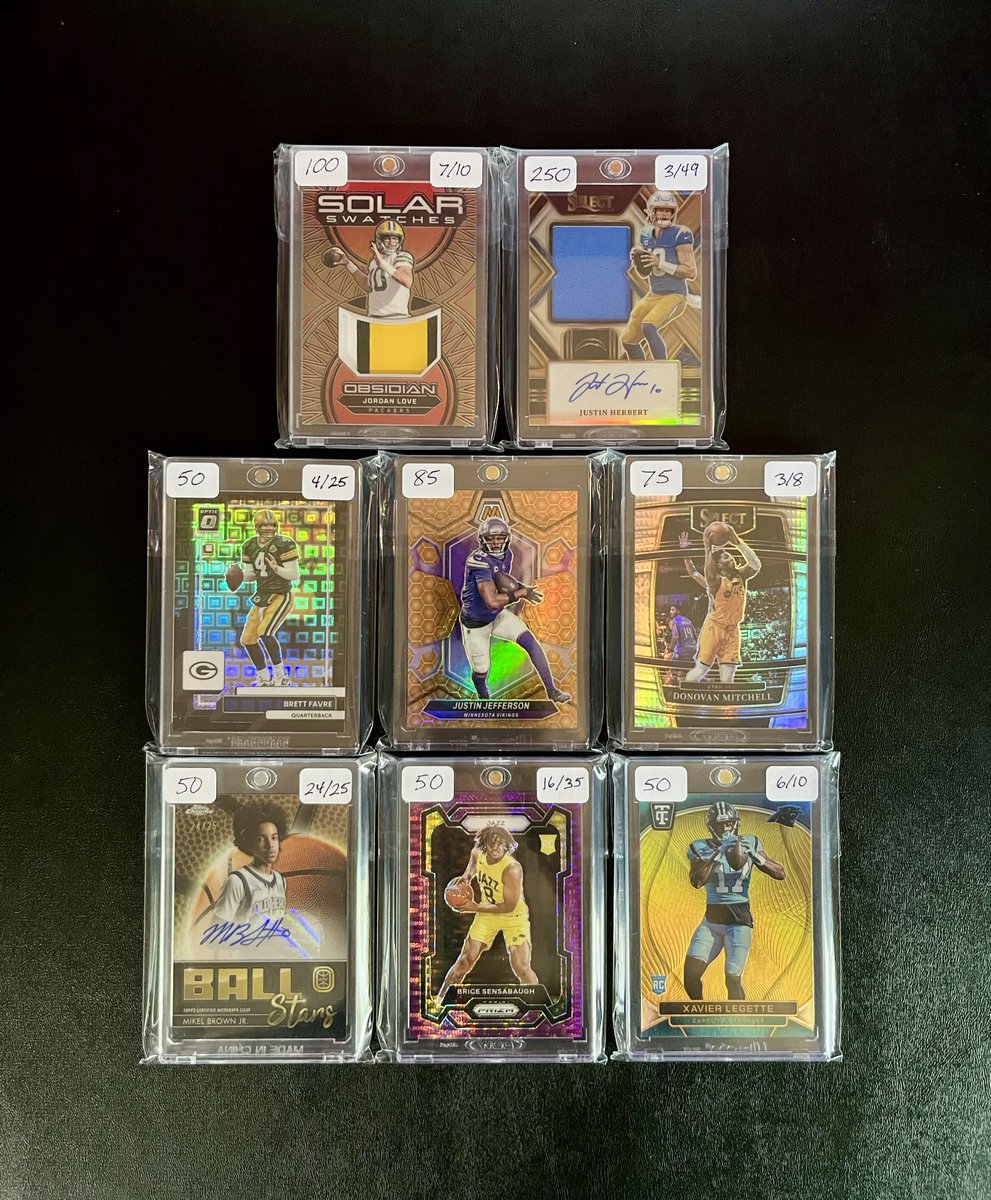 SpeshSportsTM's tweet image. Cards For Sale
🆕 Inventory!
🟢= $10
Pitts /100
Gresham /10
+shipping
@TheHobby247 @HobbyRetweet_ @SportsCardDeals @westcards28 @Mock10Breaks @84baseballcards