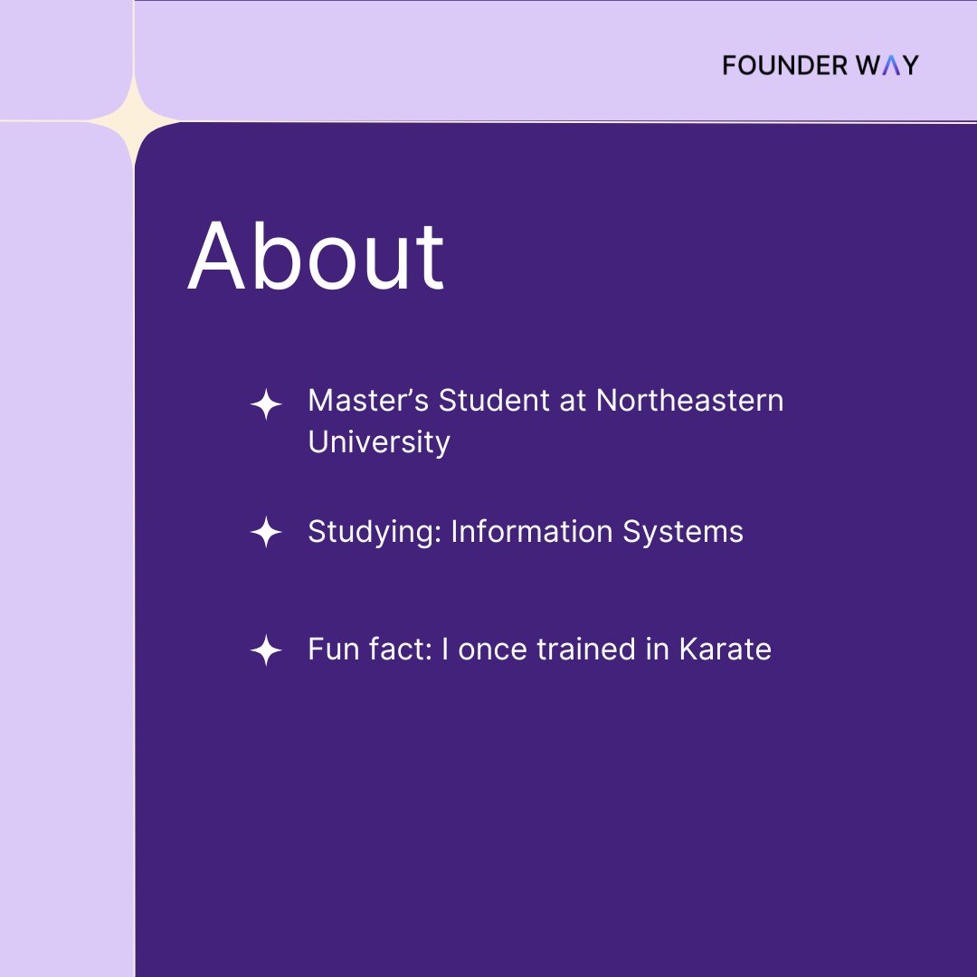 FounderWayAI's tweet image. Happy Feature Friday!

Let’s give a warm welcome to our intern — Rethu! 🎉 
We’re thrilled to have her on the FounderWay team!