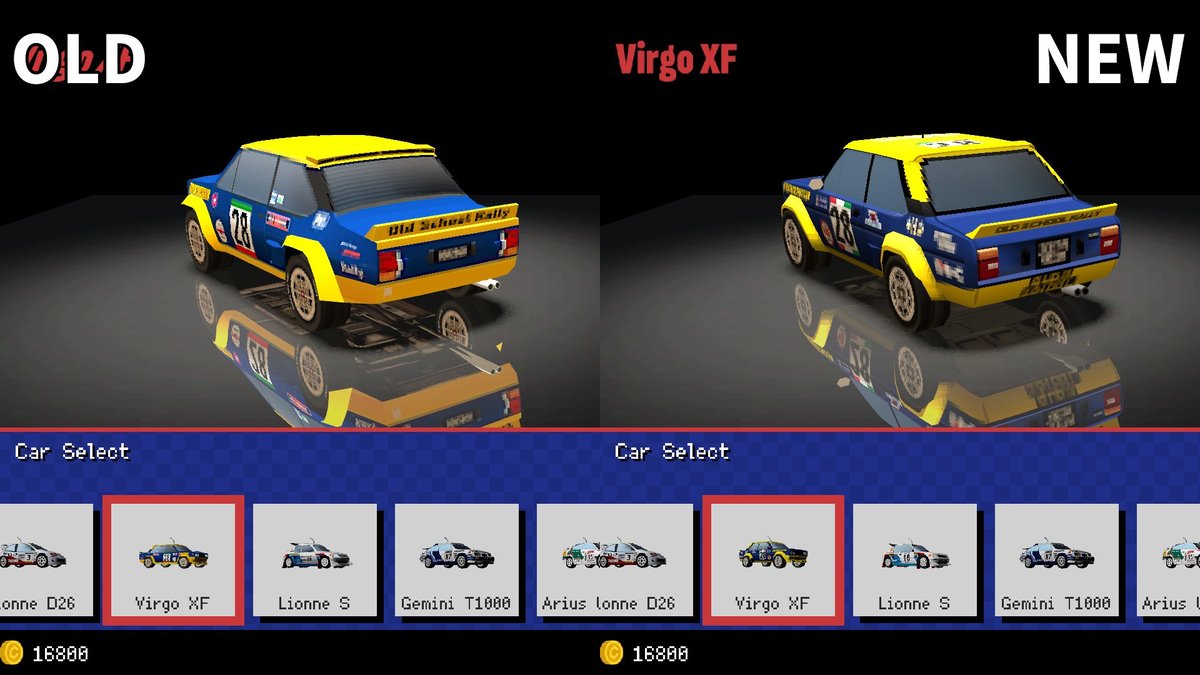 __silent_'s tweet image. Two more cars got recreated and re-enabled in Old School Rally:
- Virgo XF
- Tiny S

Honestly? I think both cars look much better now. They have a bit of a more grounded appearance to them.