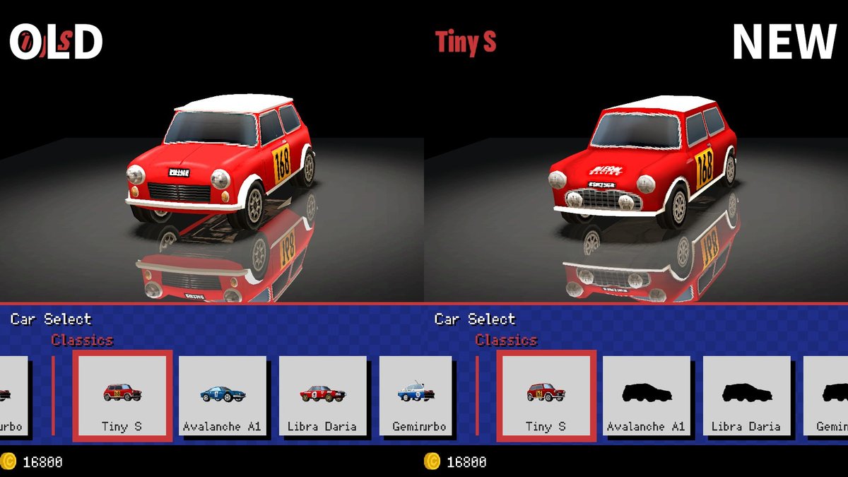 __silent_'s tweet image. Two more cars got recreated and re-enabled in Old School Rally:
- Virgo XF
- Tiny S

Honestly? I think both cars look much better now. They have a bit of a more grounded appearance to them.