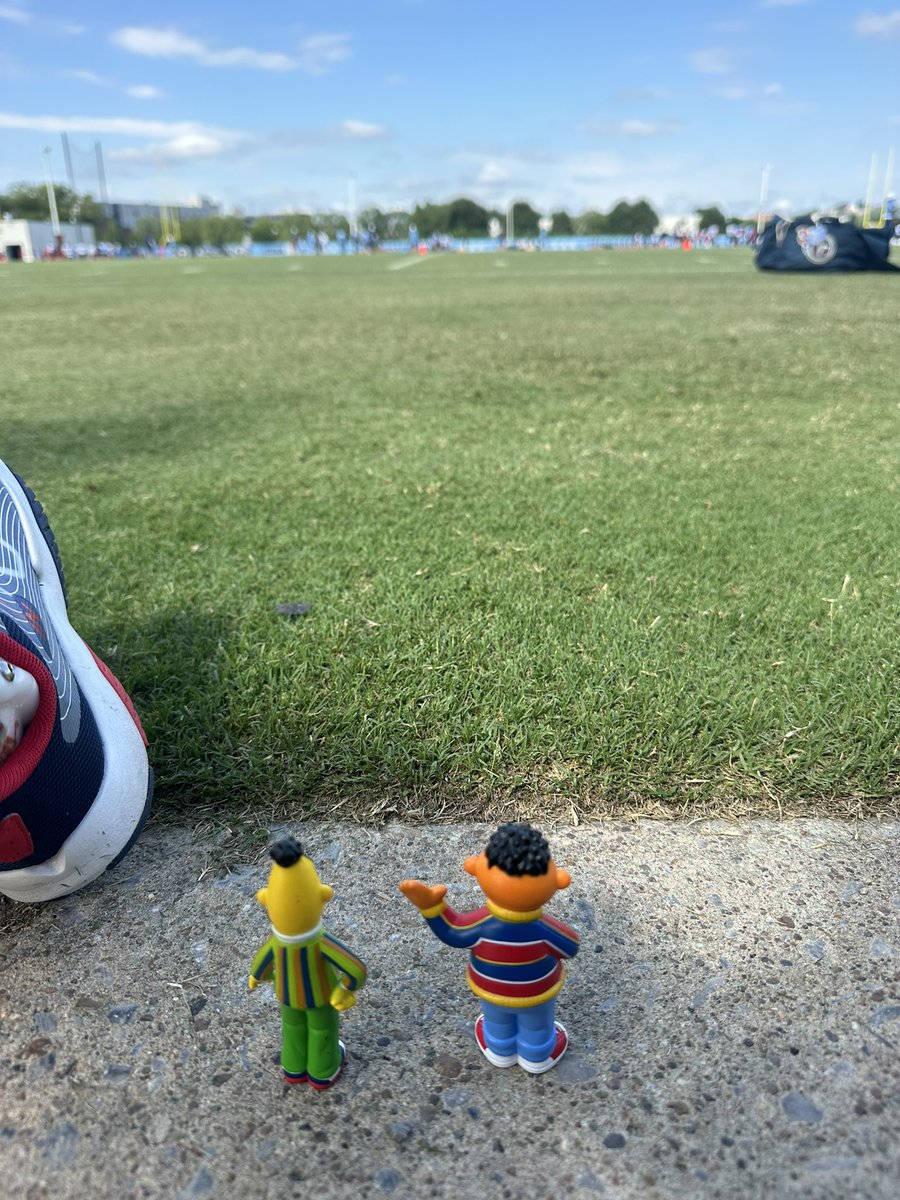 ashbinks2588's tweet image. Landon insisted on taking Bert & Ernie to practice to show @Robby_Walsh. He’s sad he isn’t here.