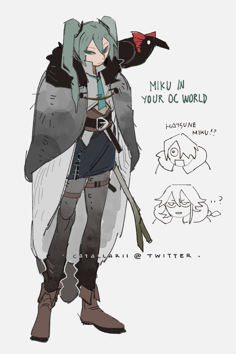 this is so silly 
turn miku into an oc in your oc world