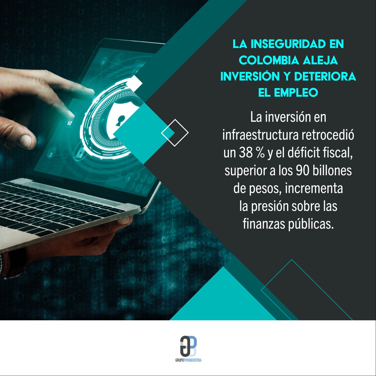 📊 #𝗘𝗰𝗼𝗻𝗼𝗺𝗶́𝗮 || La inseguridad jurídica, ciudadana y política deteriora el entorno institucional en #Colombia, encarece el financiamiento, reduce inversión, amplía la pobreza, afectando el crecimiento industrial y el empleo formal.

✅ Léelo aquí acortar.link/hiXm0N