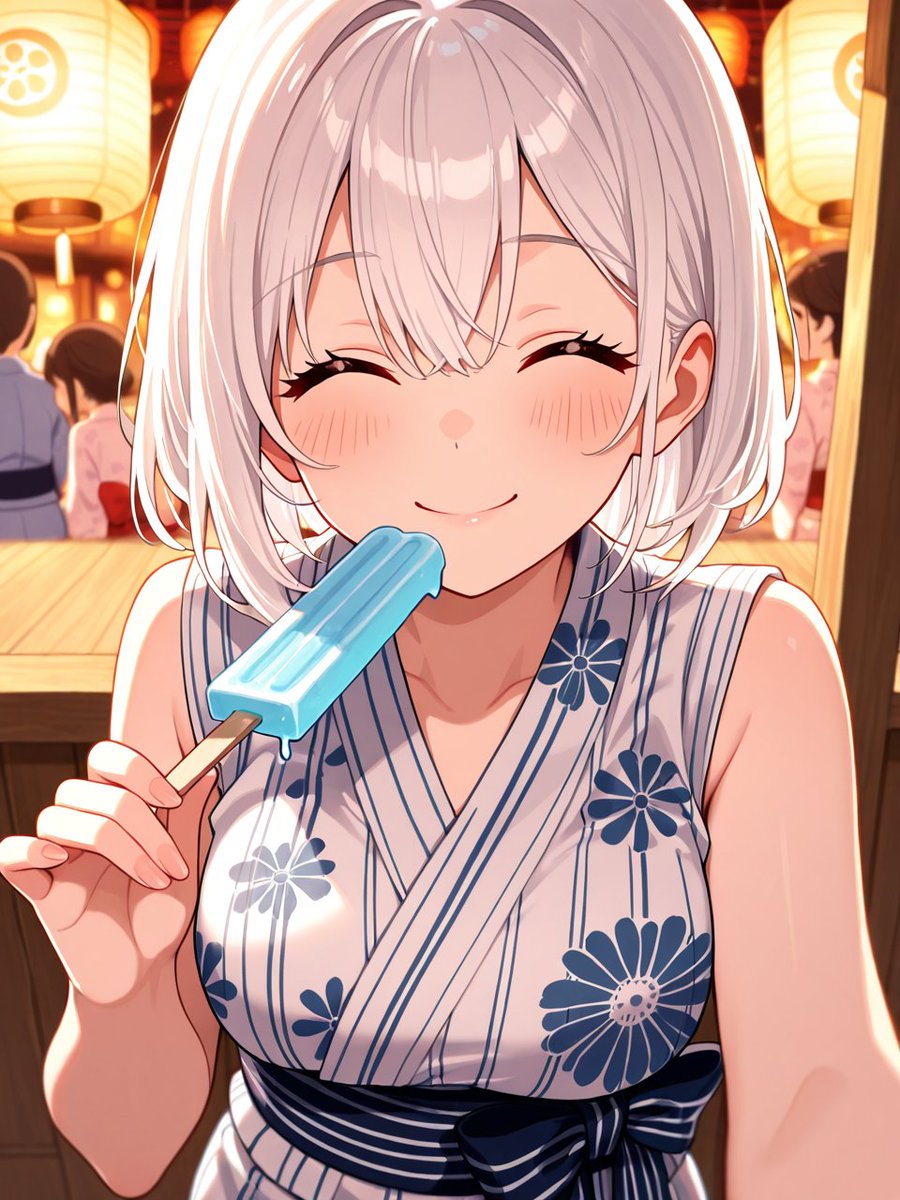 MechParasiteAI's tweet image. #AIart #AIイラスト︎ 
Ice cream at the festival.
お祭りでアイス。