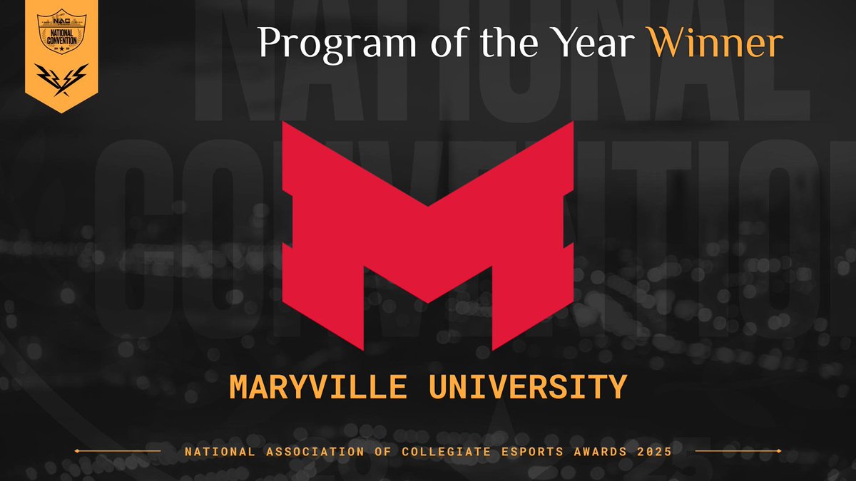 NACEsports's tweet image. A program that needs no introduction -
The 2025 Program of the Year goes to
@MaryvilleGG!
Congratulations!