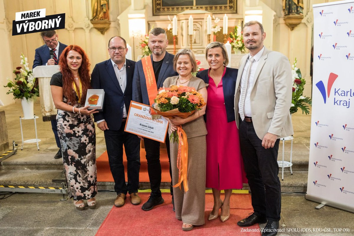 MarekVyborny's tweet image. Vesnicí roku 2025 v Karlovarském kraji se stalo Krásno 👍 velká gratulace 👏
Stejně jako Krásnému Údolí, které dostalo ocenění @MZeCr - oranžovou stuhu za příkladnou spolupráci s farmáři a zemědělci. 🌱