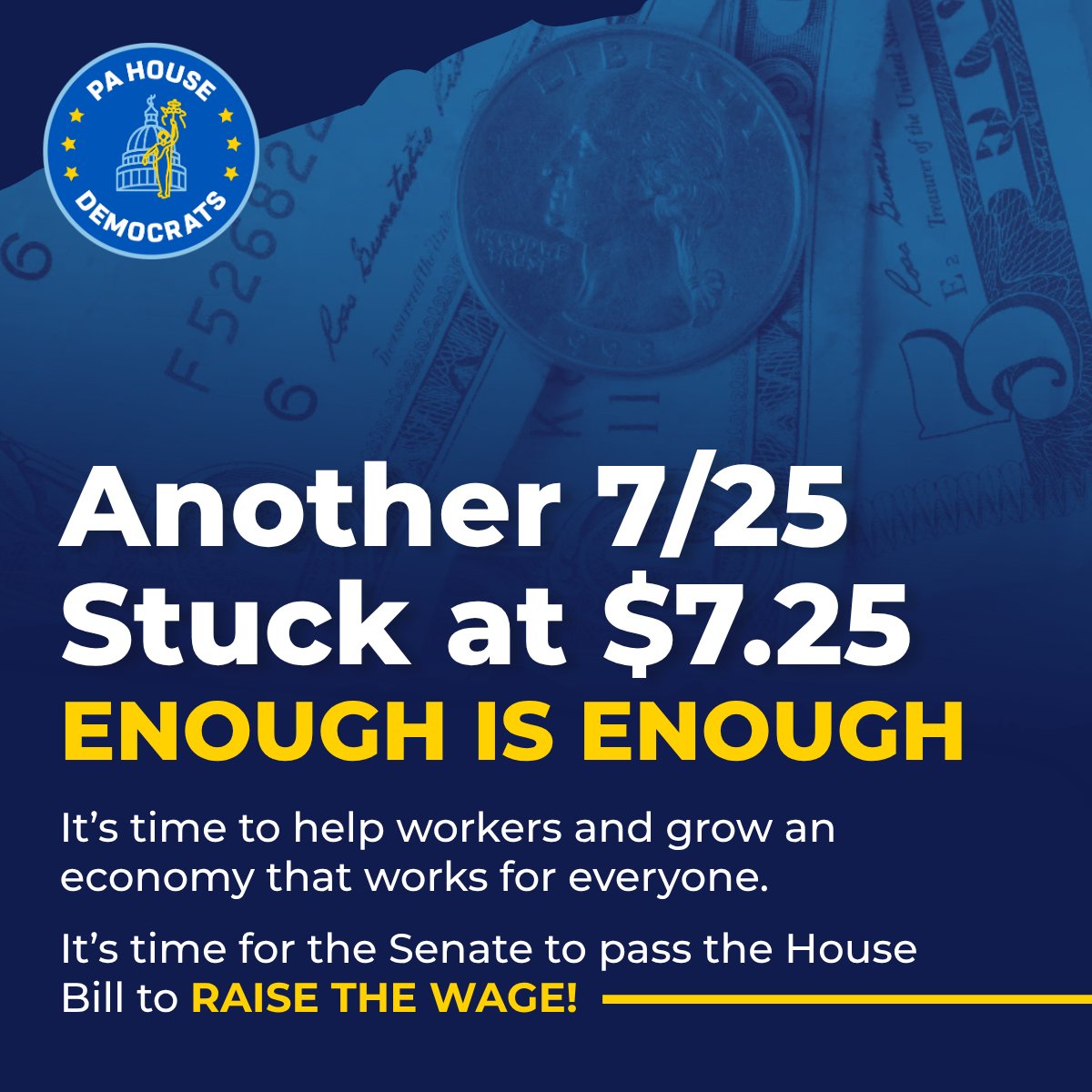 RepProbst's tweet image. It has been over a decade since the minimum wage was raised in Pennsylvania. Tell your Senator hard-working Pennsylvanians like you deserve a raise and a stronger economy here: pahouse.com/TakeAction?ac=…