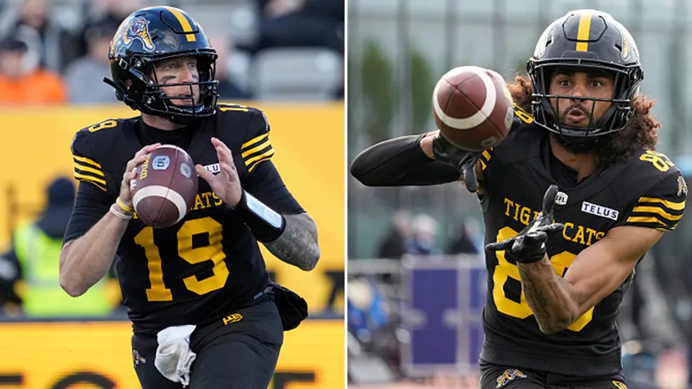 CFLonTSN's tweet image. Bo Levi Mitchell and Kenny Lawler have a chance to be one of the best tandems the Canadian Football League has ever seen, striking fear into their opponents on a weekly basis...
@HenocMuamba spotlights their dangerous connection: tsn.ca/cfl/video/~317…