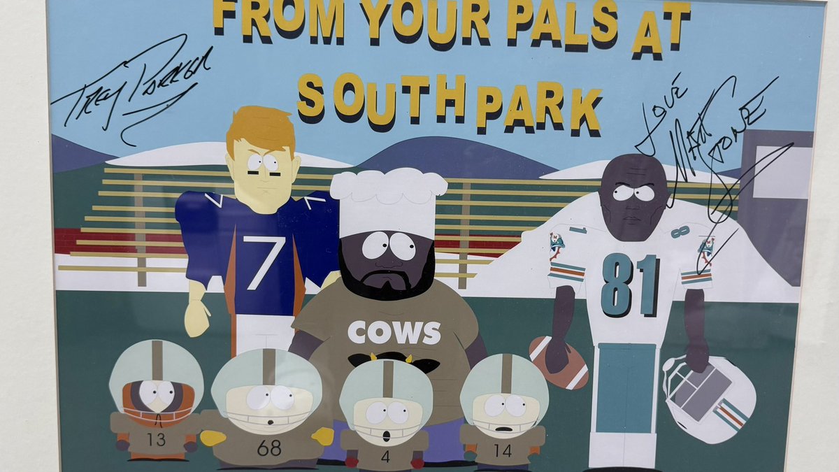 ojmcduffie81's tweet image. Thank you Matt and Trey @SouthPark. Still a huge fan. Actually even bigger now. @TheFishTank81 @WingfieldNFL
