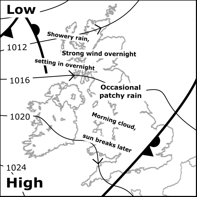 the_MWIS's tweet image. Sat 26/7: Showery rain and fog over W Scotland, rain setting in into night; clearer and drier east. Very strong overnight winds. Morning fog/patchy rain for N England, improving with cloud lifting off Pennines. Morning cloud in Wales will clear summits; NW Wales last to clear.