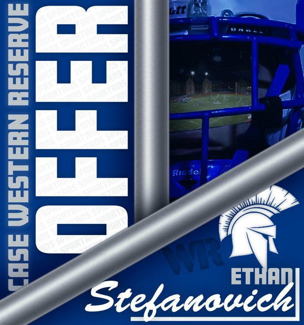 After a great visit, I am super excited and blessed to have received an offer from <a href="/CWRUFootball/">CWRU Football</a> . Huge thanks to <a href="/CoachSlesh/">Dereck Slesh</a> and <a href="/DacekNolan/">Nolan Dacek</a> for showing me and my family around campus yesterday. <a href="/StJohnsPrepFB/">St. John’s Prep Football</a>