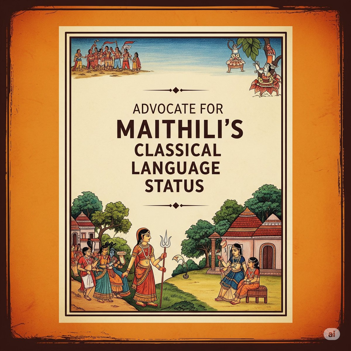 MerajoSafar_'s tweet image. Lets for for our heritage
#Classical_Language_Maithili    #शास्त्रीय_भाषा_मैथिली
