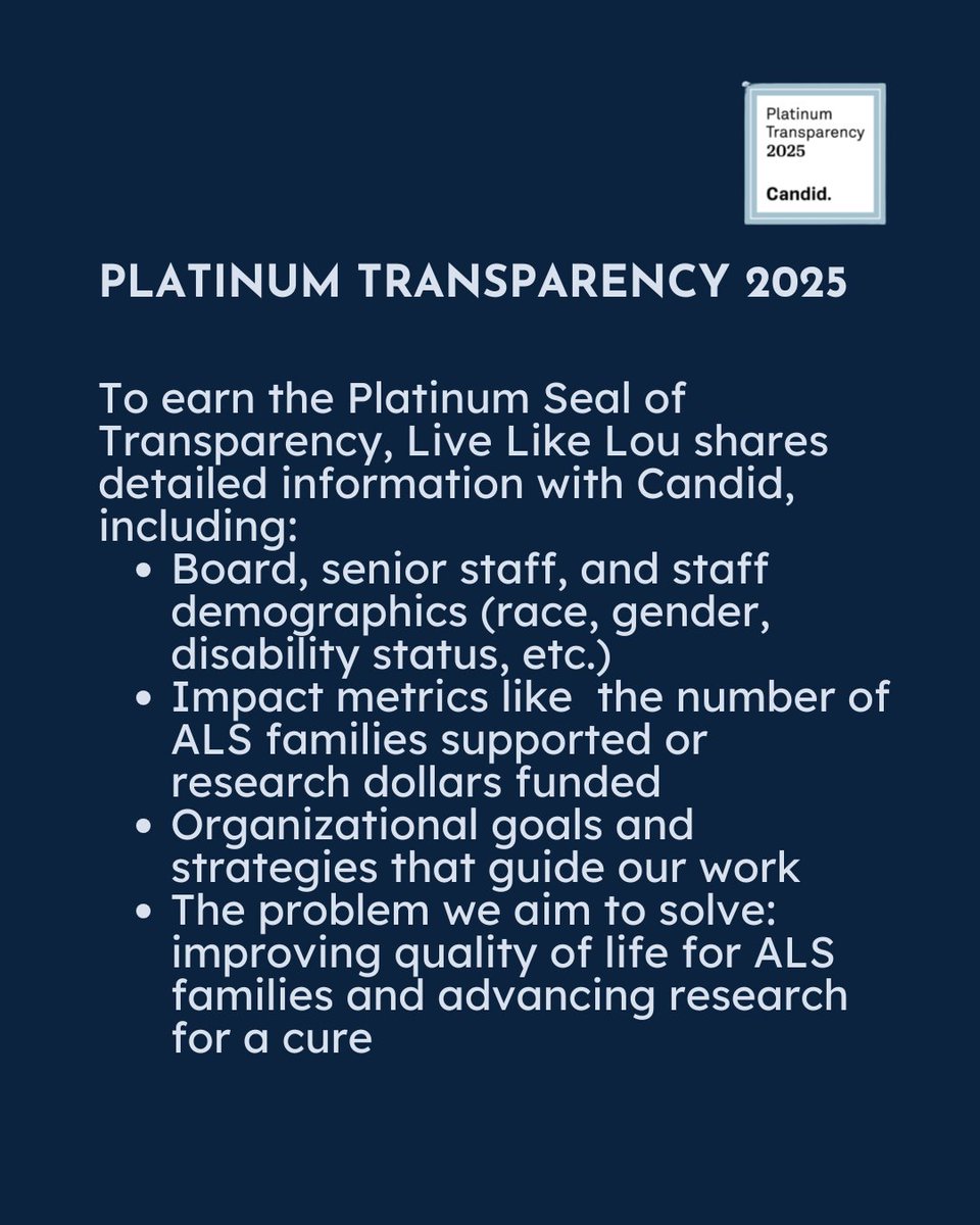 LiveLikeLou4's tweet image. Trust matters, and we’re proud to have earned the highest possible recognitions for transparency and accountability. ✨
LLL holds the Candid Platinum Seal of Transparency & a 4-star rating from Charity Navigator, placing us among the most trusted nonprofits in the country.